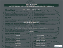 Tablet Screenshot of jackandzachfood.com